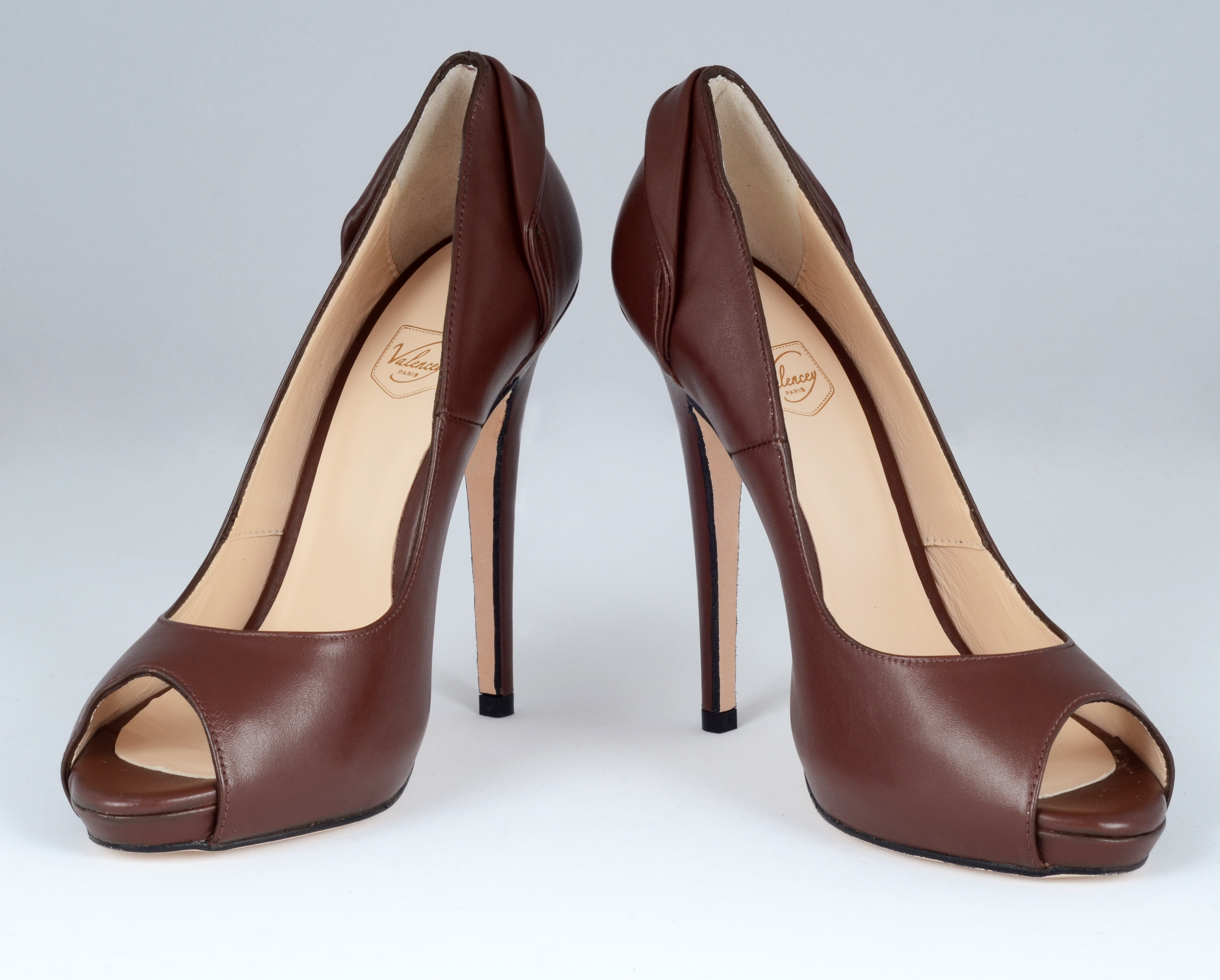 Escarpins L'Autre Chose - Rose Et Marron - Taille 35,5 - Occasion Authentique Garantie