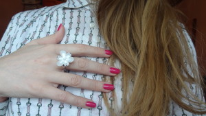 Bague Lalique - bijou d'exception en cristal - Fleur de neige