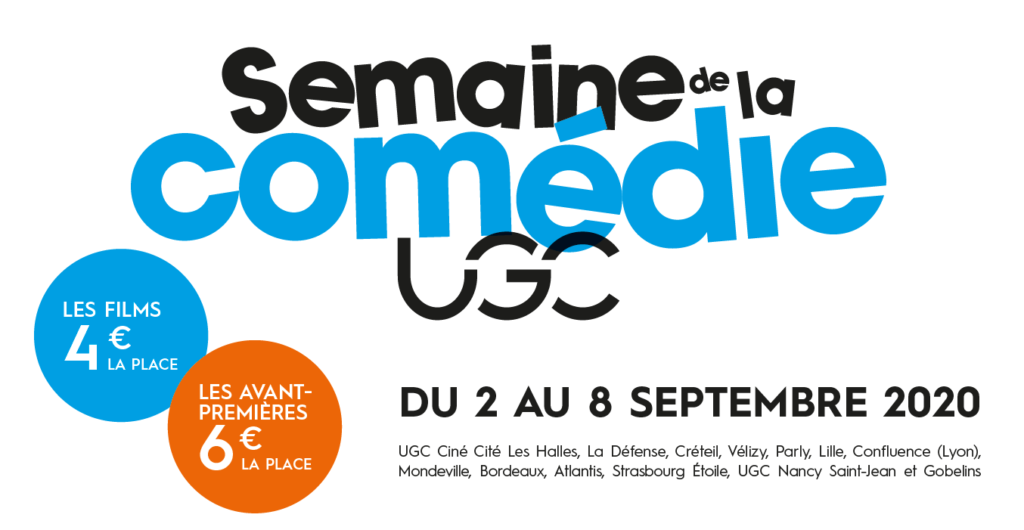 La semaine de la comédie – Cinémas UGC – du 2 au 8 septembre