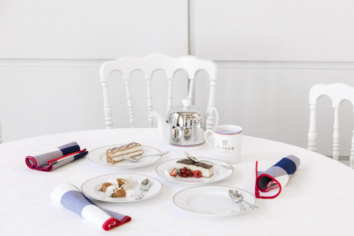 Maison Degrenne et Elysée – une collaboration exclusive pour une table bleu blanc rouge !