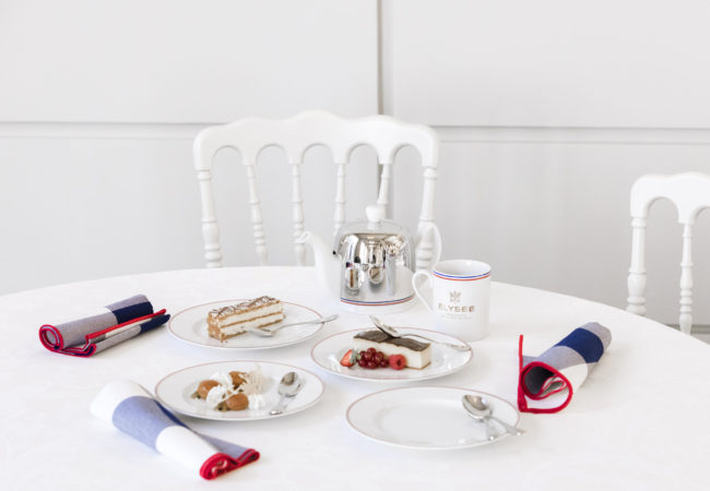 Maison Degrenne et Elysée – une collaboration exclusive pour une table bleu blanc rouge !