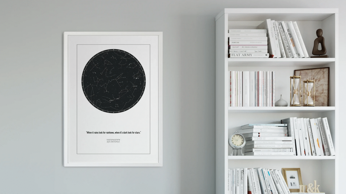 Carte du ciel personnalisée Positive Prints – offrez une carte du ciel personnalisée