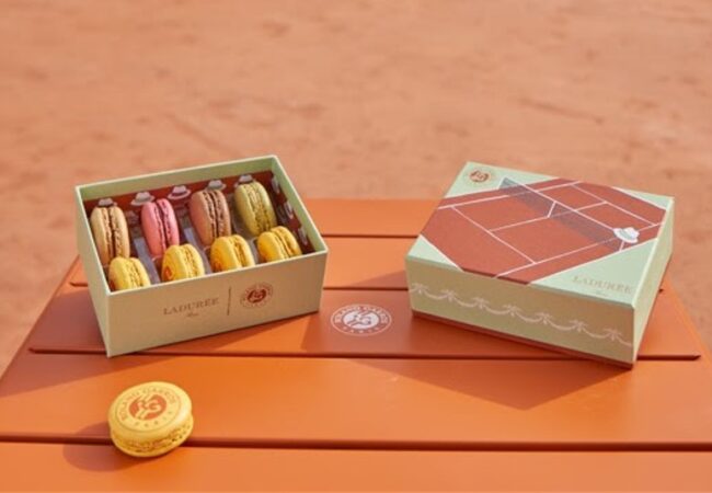 Ladurée s’associe pour la première fois à Roland-Garros – coffret de macarons